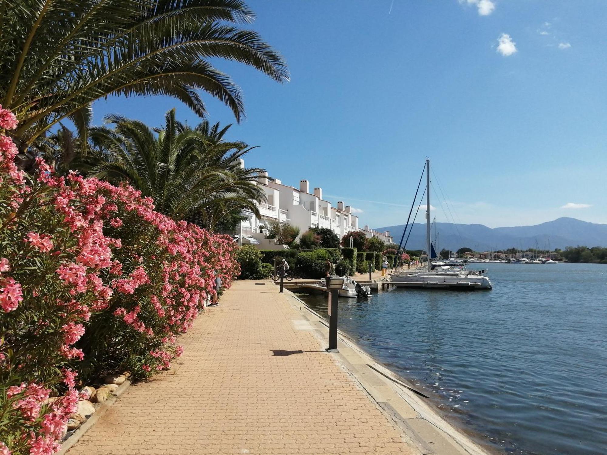 Vue Lagune Et Bateaux A 100M De La Plage Saint-Cyprien Kültér fotó